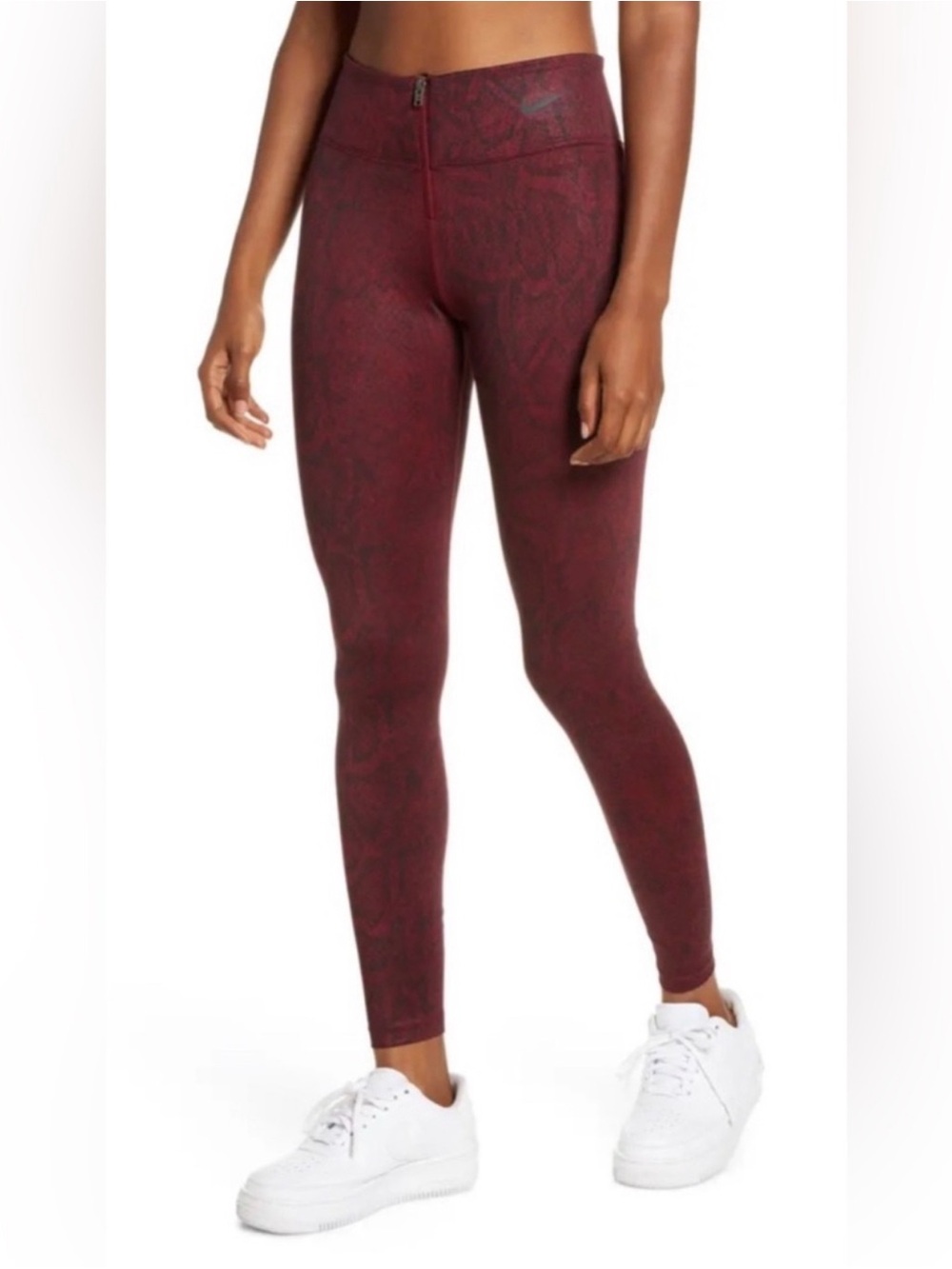 Nike Red Python Snake Print High-Waisted Active Leggings 3X